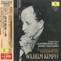 Deutsche Grammophon Japan Kempff 1000 : Kempff - Brahms Concerto No. 1, Handel Variations